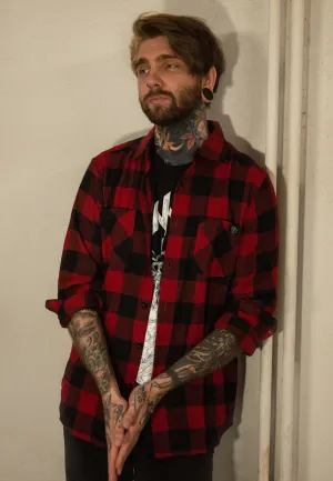 Ironnail - Hooft Black/Red Flanell - Shirt