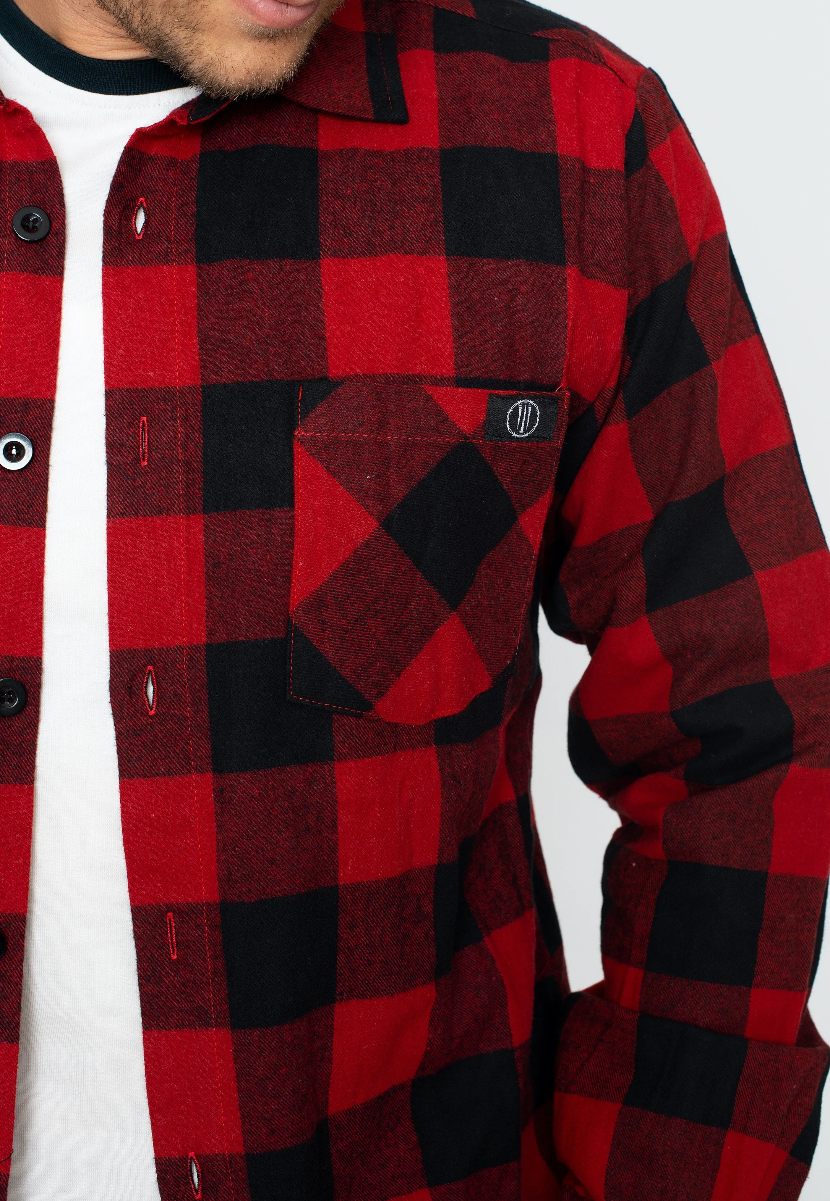 Ironnail - Hooft Black/Red Flanell - Shirt