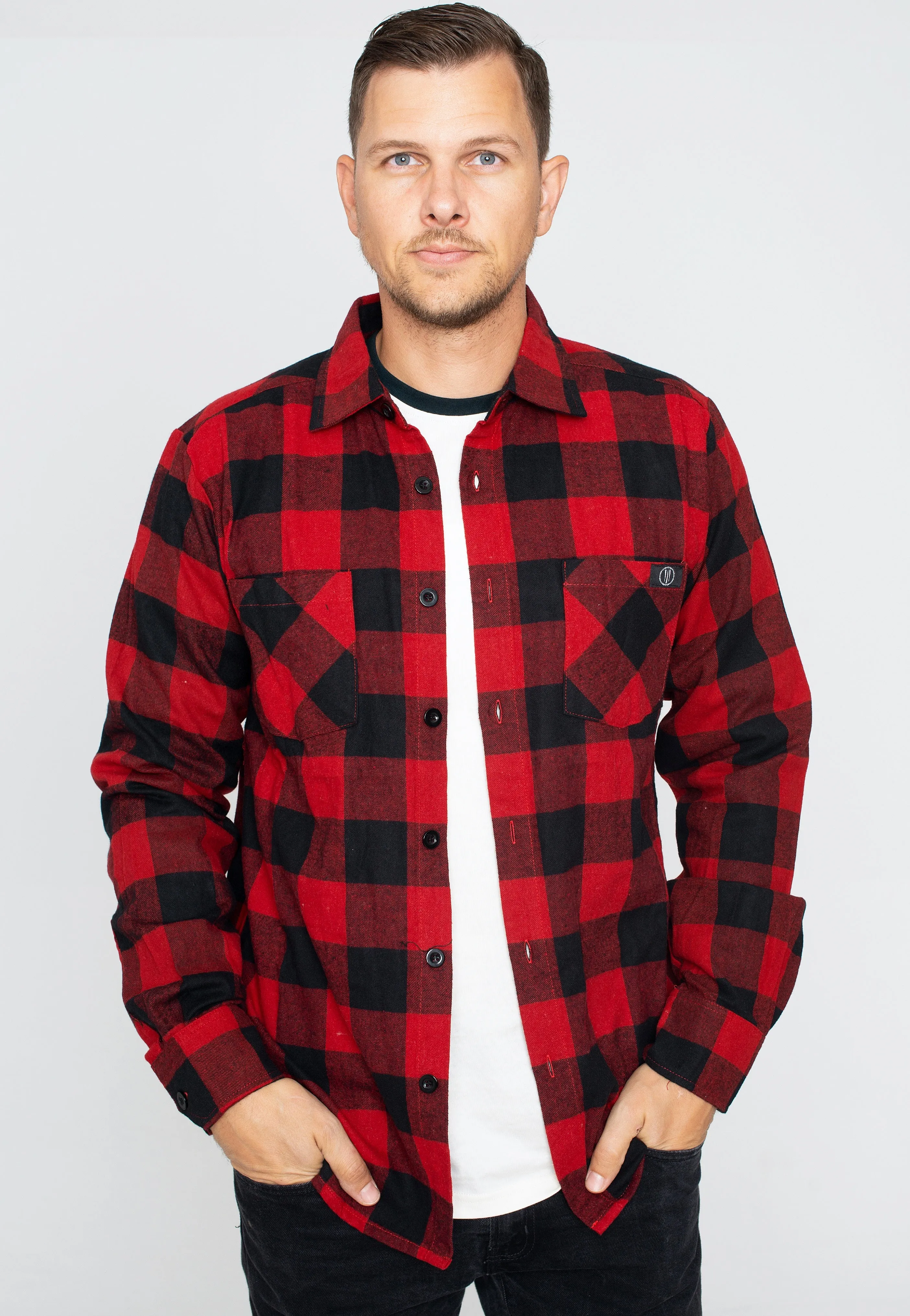 Ironnail - Hooft Black/Red Flanell - Shirt