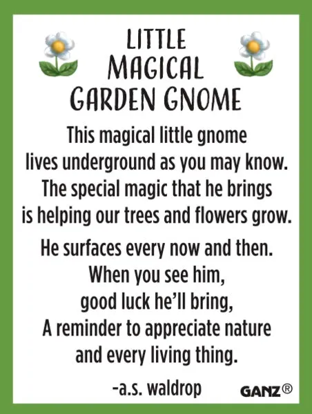 Little Magical Garden Gnome Pocket Token Charm Figurine