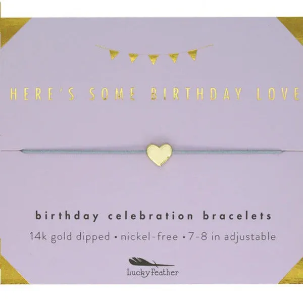 Lucky Feather Gold Bracelet Some Birthday Love