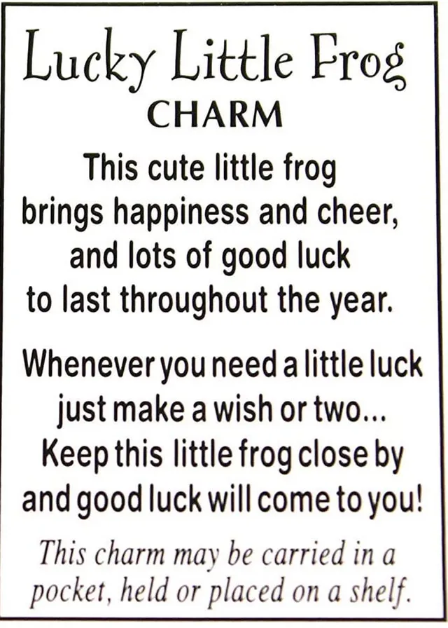 Lucky Little Frog Pocket Token Charm
