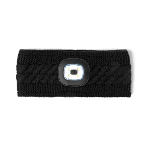Night Scope Nova Rechargeable LED Light Knit Headwarmer - Black