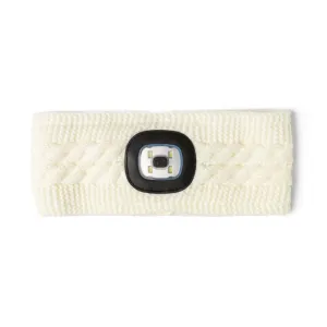 Night Scope Nova Rechargeable LED Light Knit Headwarmer - White