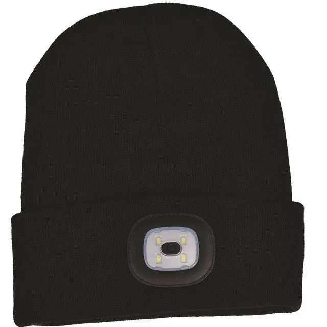 Night Scout Rechargeable LED Black Beanie Hat