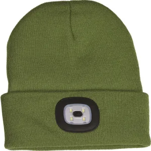 Night Scout Rechargeable LED Olive Green Beanie Hat