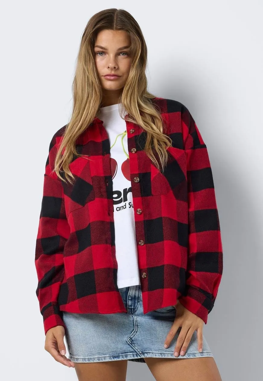 Noisy May - Bea Savvy Red Black And Grey - Shirt