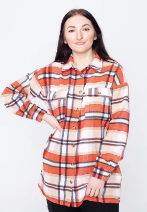 Noisy May - Flanny Long Shacket Hazelnut - Shirt