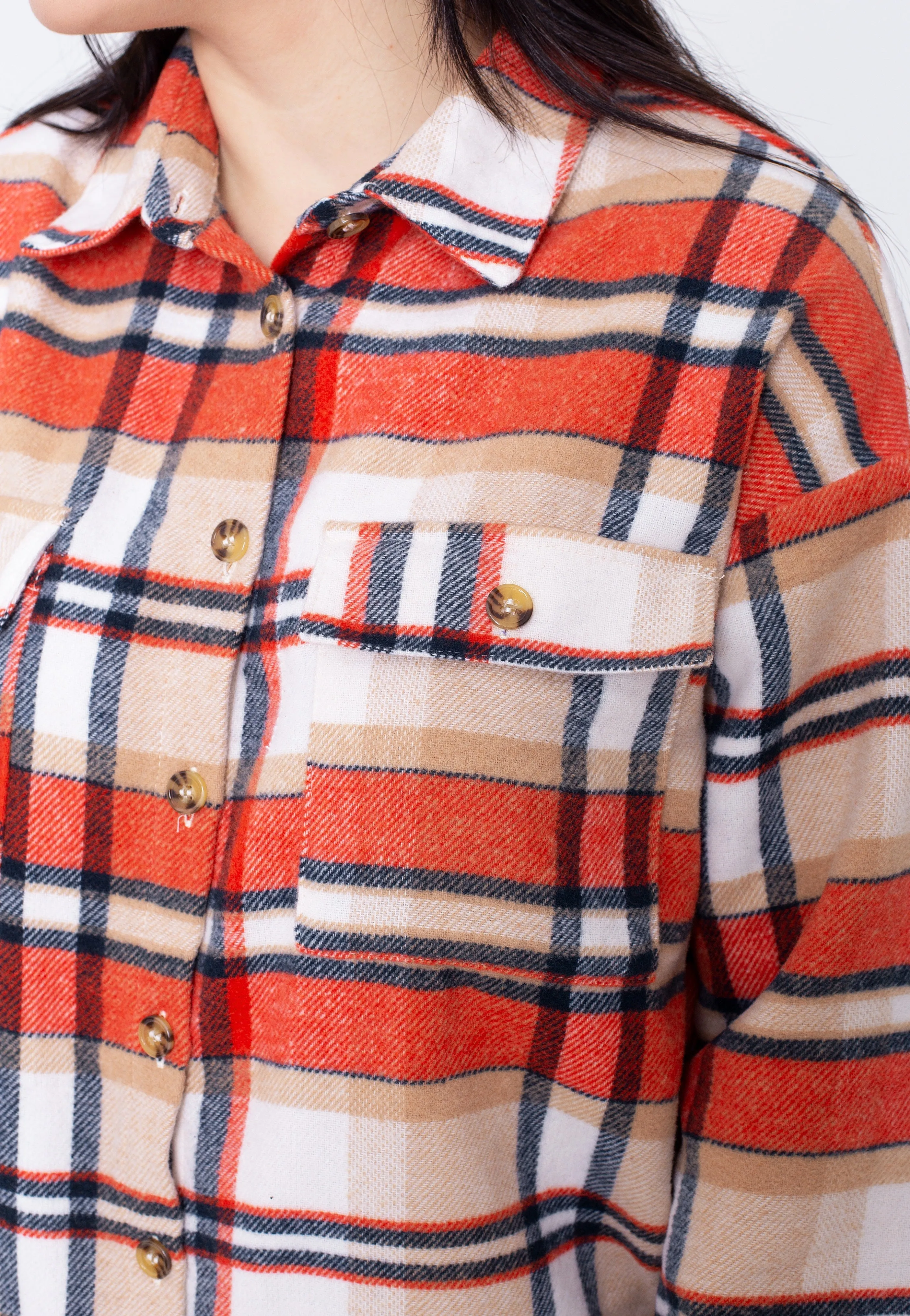 Noisy May - Flanny Long Shacket Hazelnut - Shirt