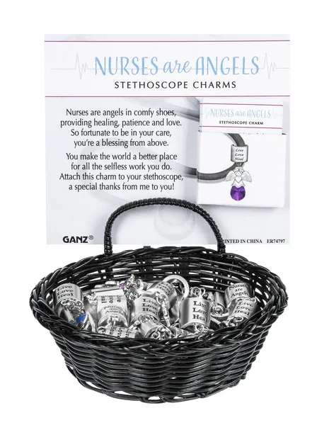 Nurses Are Angels Stethoscope Token Charm
