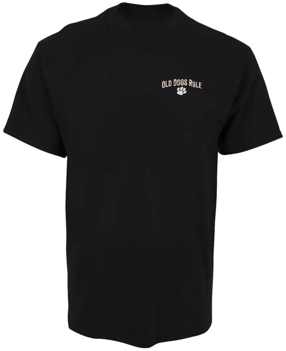 Old Guys Rule T-Shirt Black Loyalty Born and Bred Old Dog and Truck