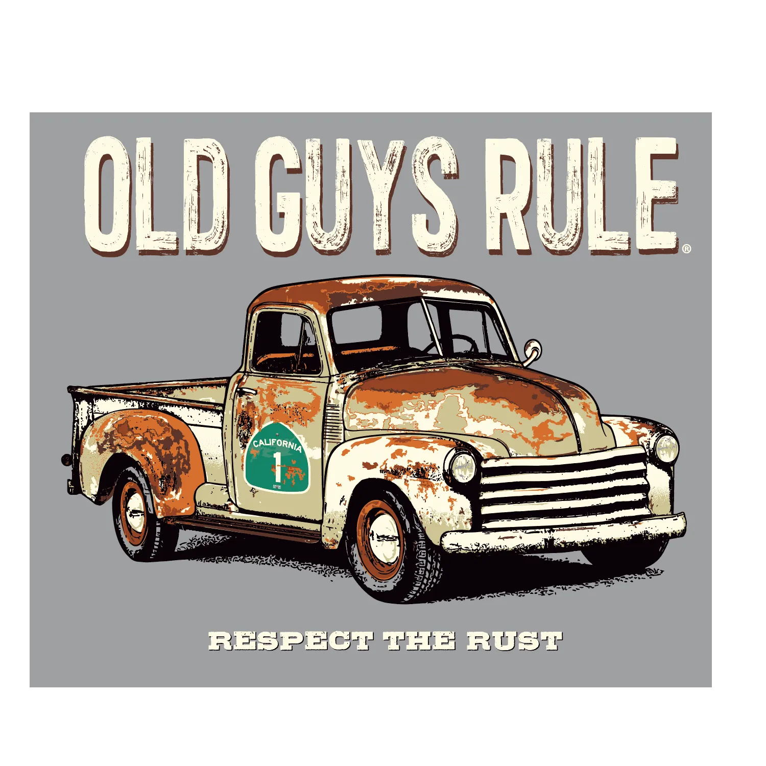 Old Guys Rule T-Shirt Respect the Rust California Highway 1