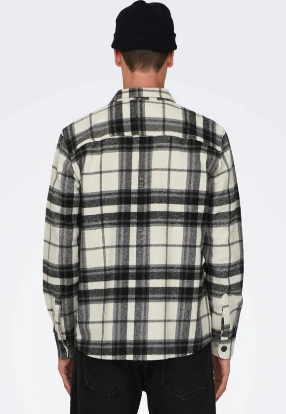 Only & Sons - Milo Check Cloud Dancer - Shirt