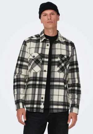 Only & Sons - Milo Check Cloud Dancer - Shirt
