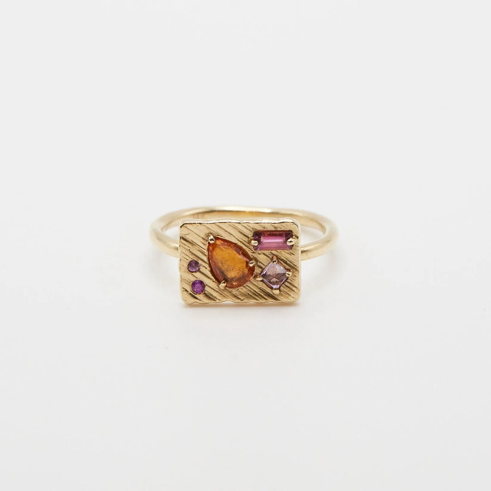 Orange Bouquet Collage Ring