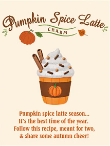Pumpkin Spice Latte Token Charm