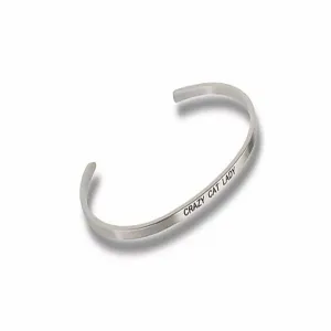 "Crazy Cat Lady" Silver Embracelet