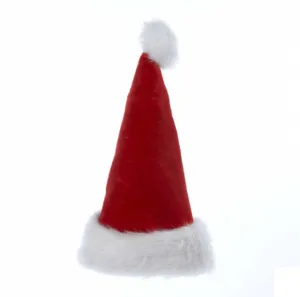 Santa Hat with Fur Cuff and Pom Pom