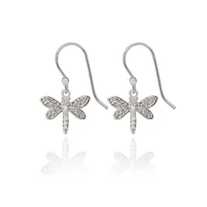 Spirit by Silver Forest Dragonfly Dangle Earrings in Silver