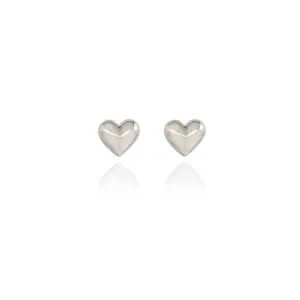 Spirit by Silver Forest Heart Stud Earrings in Silver