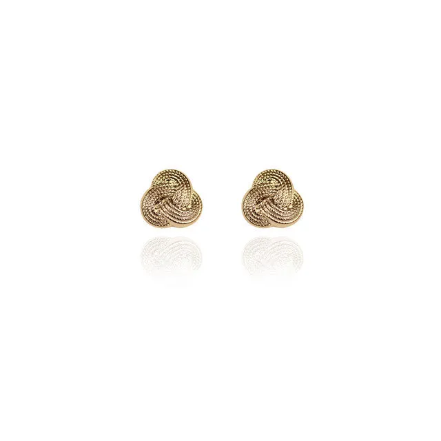 Spirit by Silver Forest Love Knot Stud Earrings in Gold