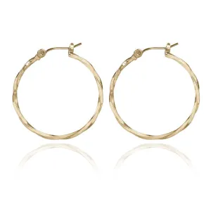 Spirit by Silver Forest Medium Twisted Hoop Earrings in Gold
