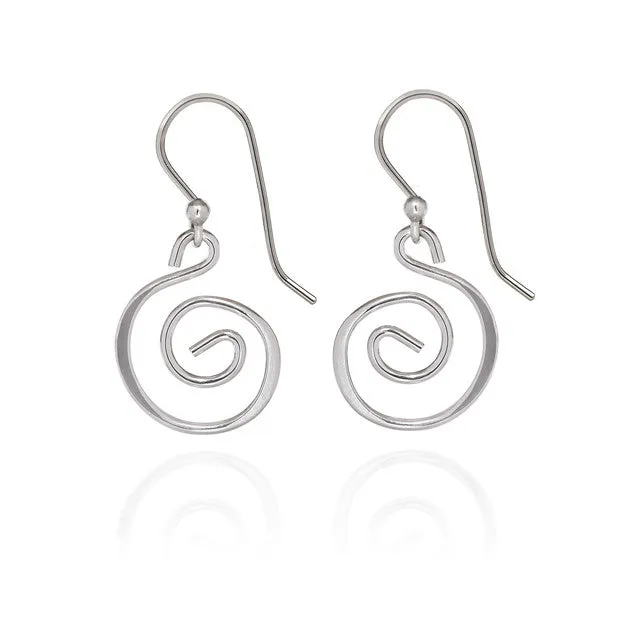 Spirit by Silver Forest Playful Coil Earrings in Silver