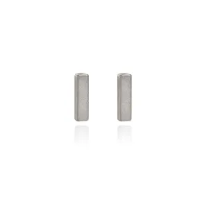 Spirit by Silver Forest Sleek Modern Bar Earrings in Silver