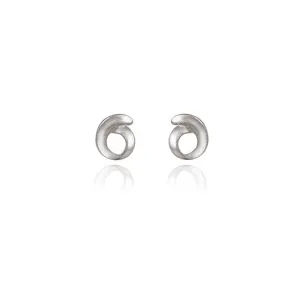 Spirit by Silver Forest Small Curl Stud Earrings in Silver