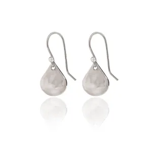 Spirit by Silver Forest Small Hammered Tear Earrings in Silver