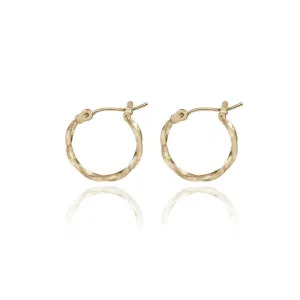Spirit by Silver Forest Small Twisted Hoop Earrings in Gold