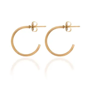 Spirit by Silver Forest Thin Hoop Earrings in Gold