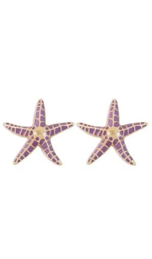 STARFISH EARRINGS IN PURPLE Gloria Lanvin