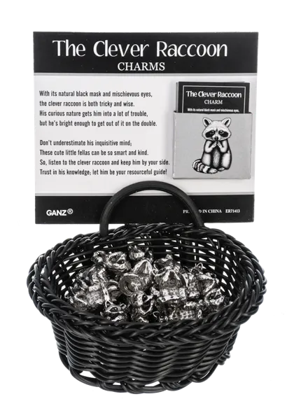 The Clever Raccoon Token Charm 1"