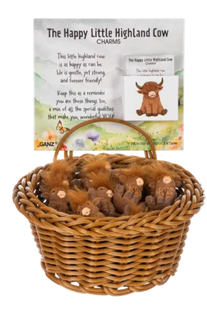 The Happy Little Highland Cow Token Charm 1.5"