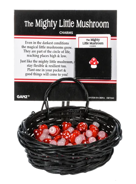 The Mighty Little Mushroom Glass Token Charm