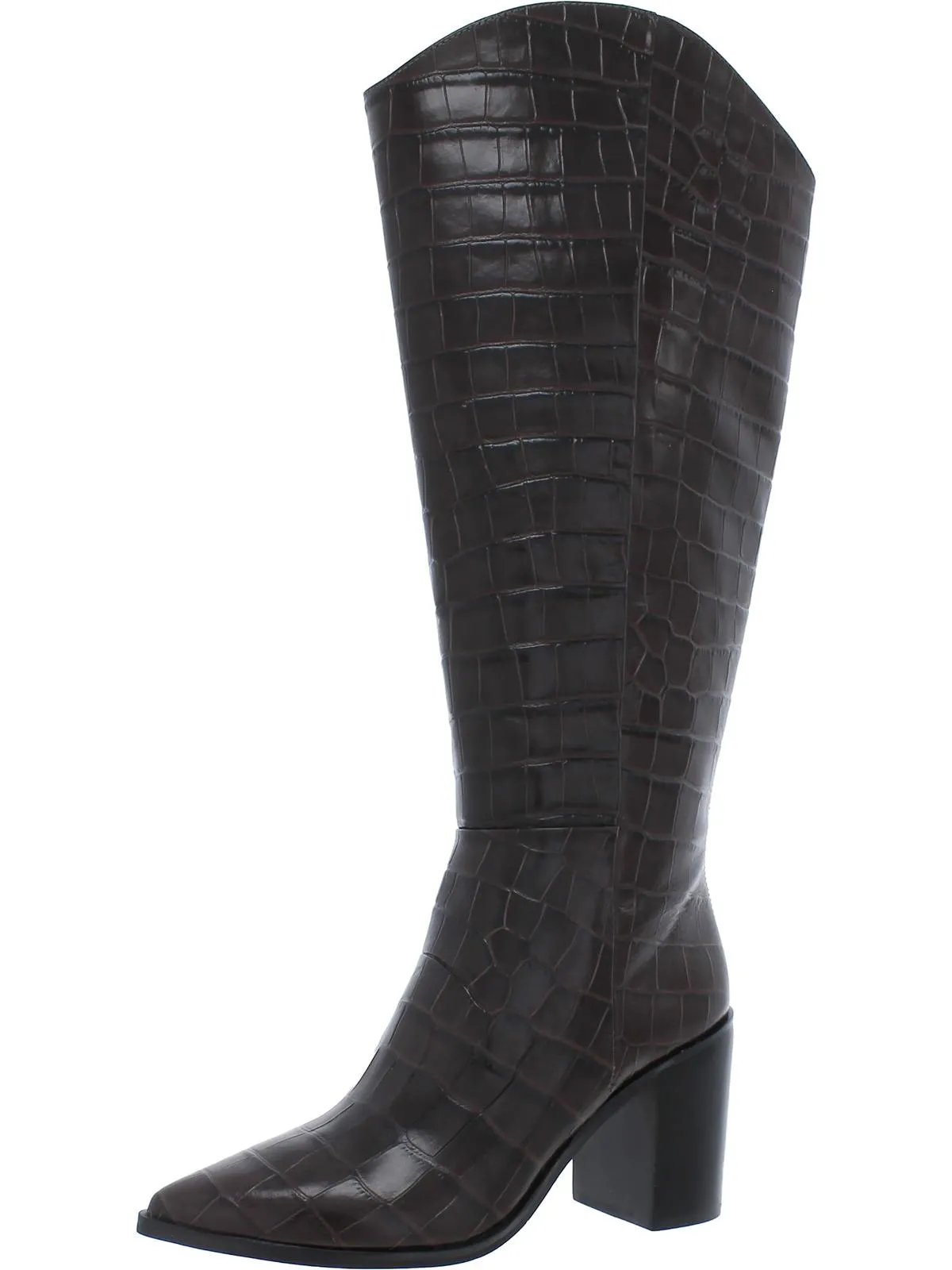 Ticada Womens Leather Wide Calf Knee-High Boots