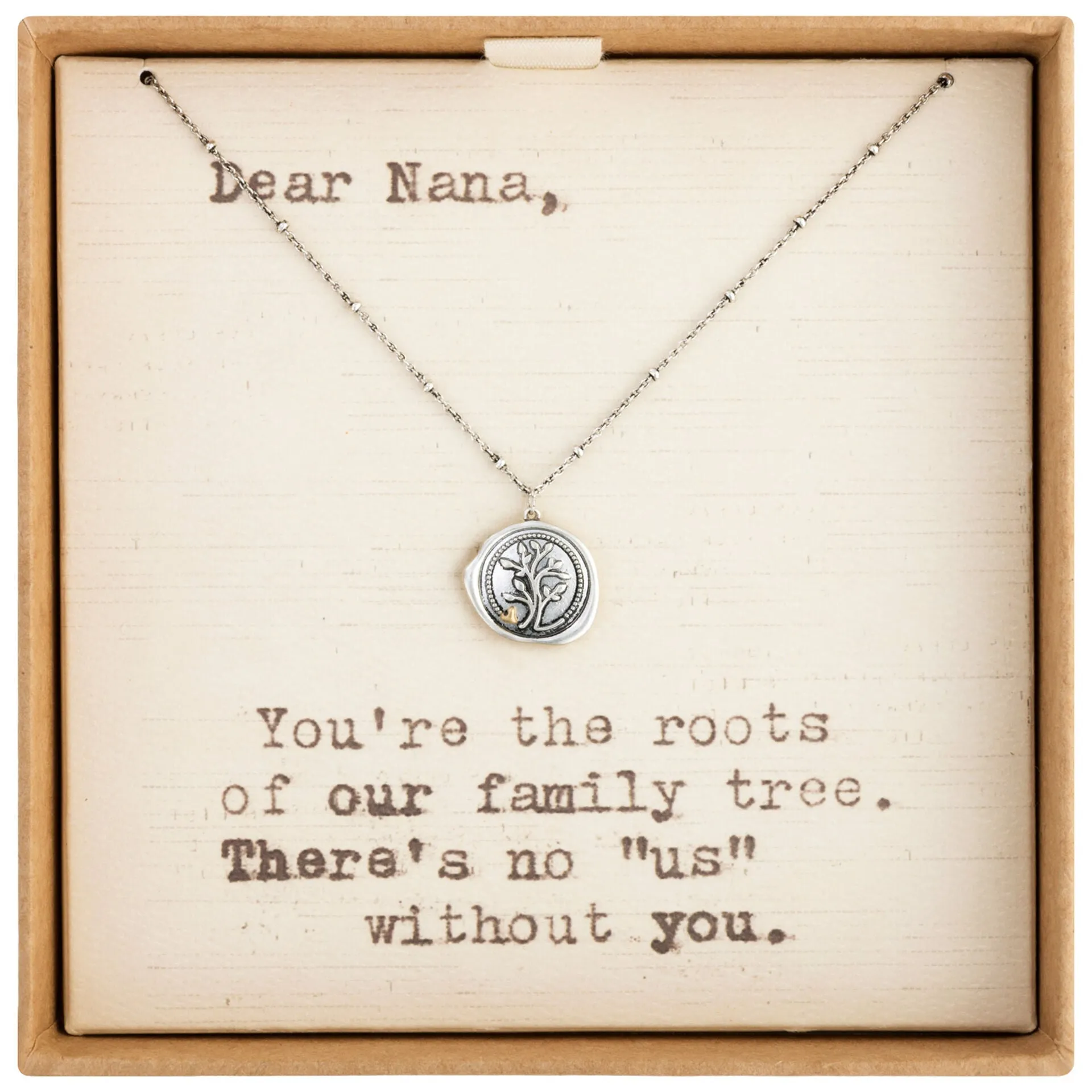 Tree Charm Dear You Nana Necklace