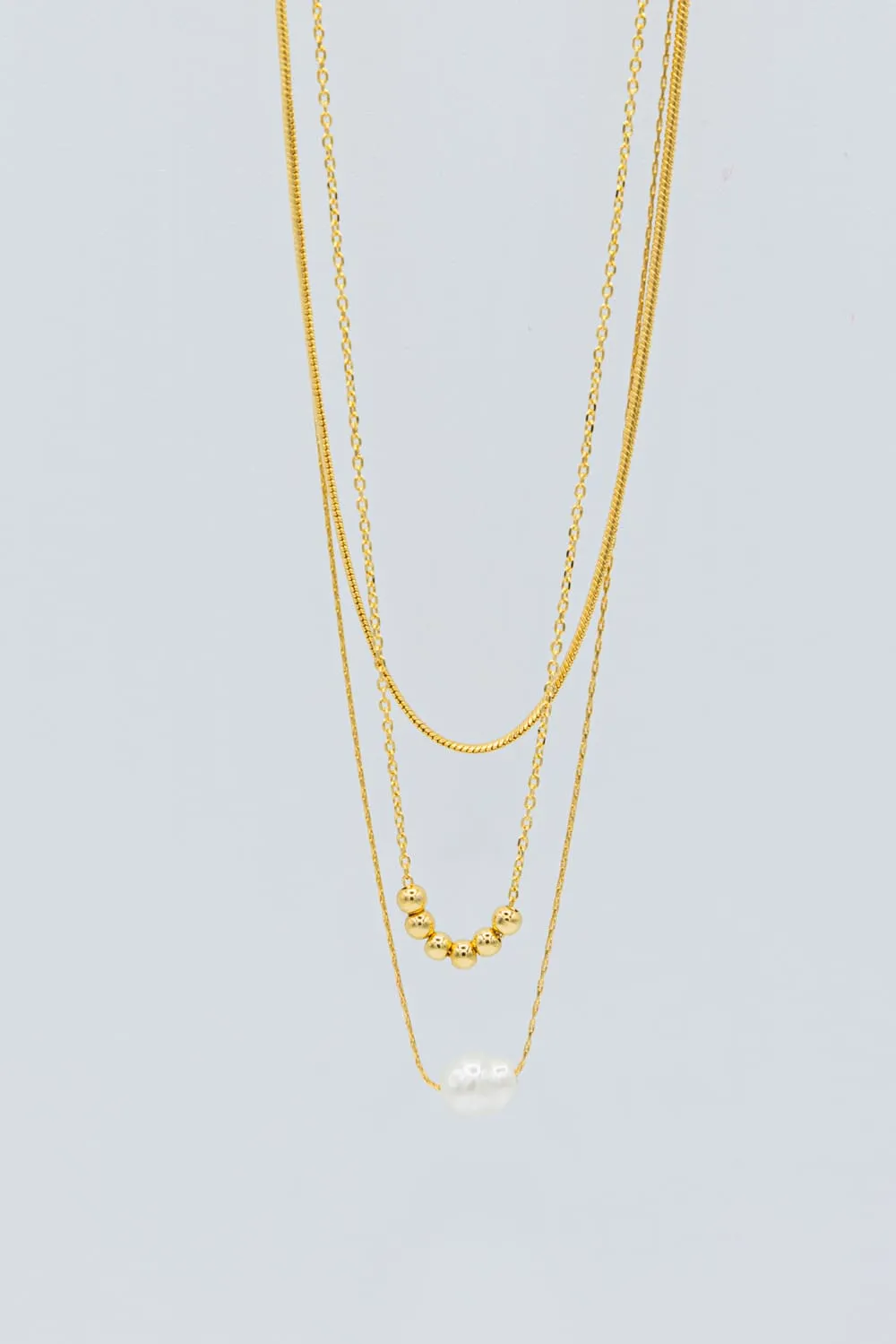 Triple Chain Necklaces in Gold | N8644G