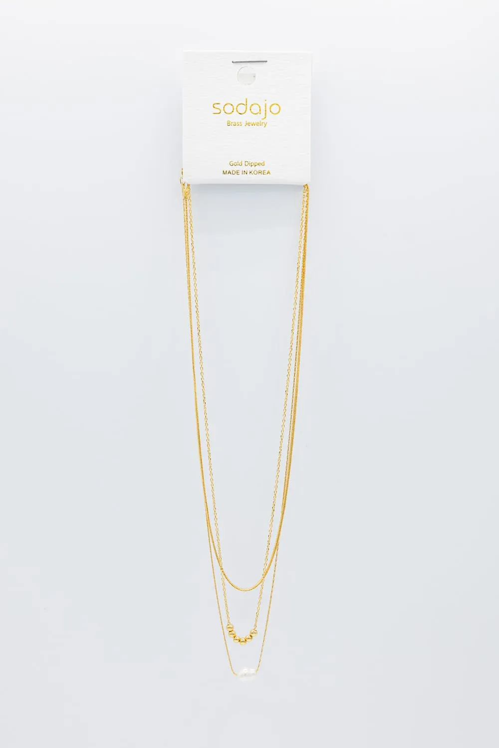 Triple Chain Necklaces in Gold | N8644G