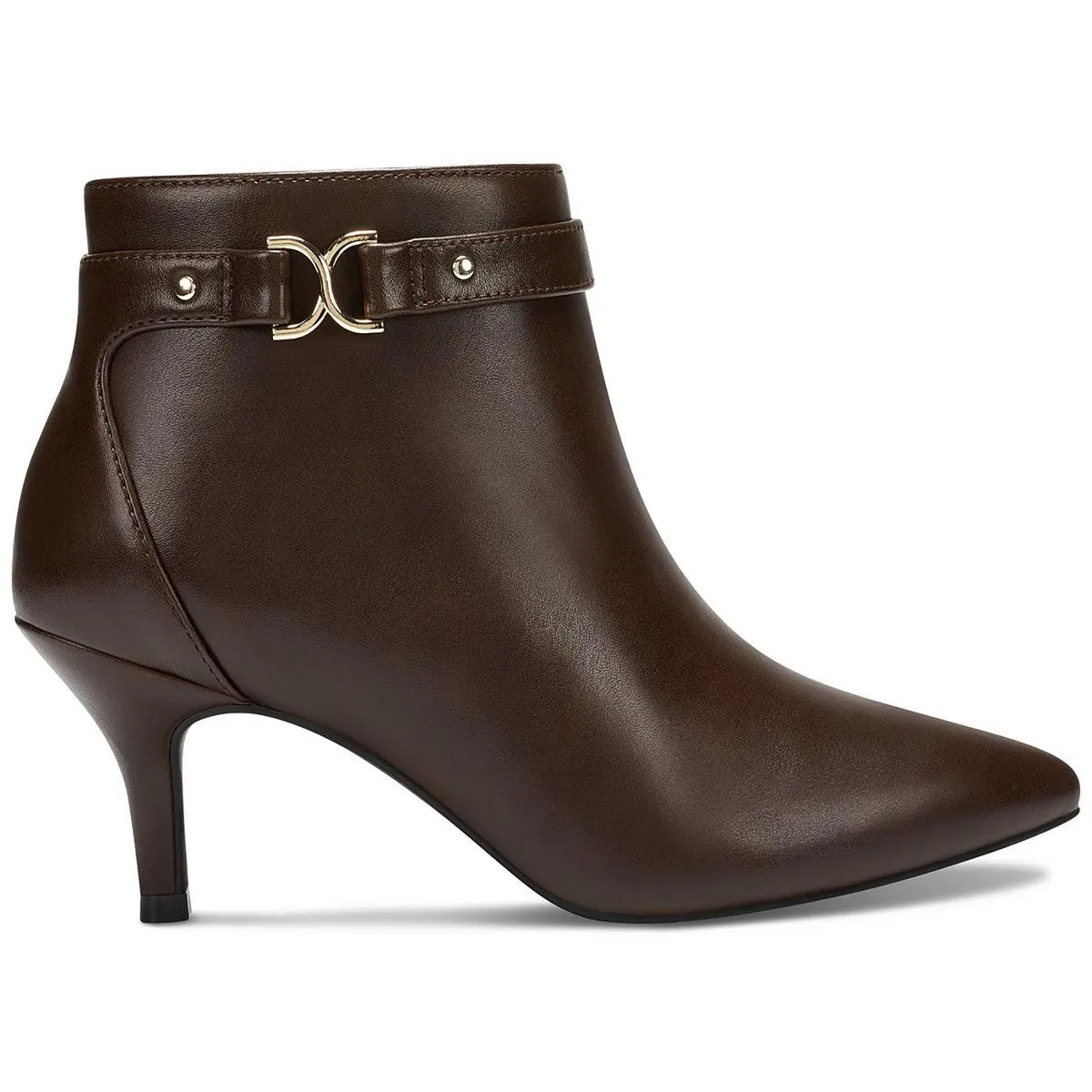 Ulyssa  Womens Pointed Toe Faux Leather Booties