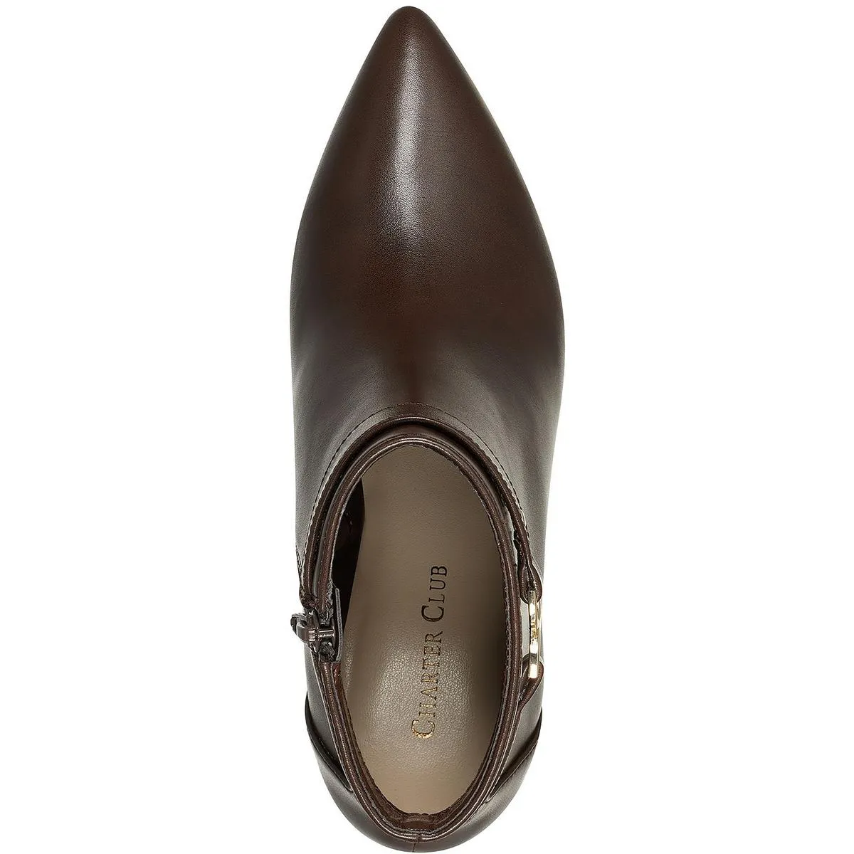 Ulyssa  Womens Pointed Toe Faux Leather Booties