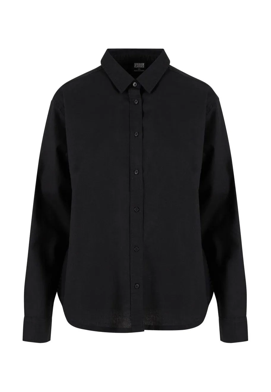 Urban Classics - Ladies Linen Mixed Oversized Black - Shirt