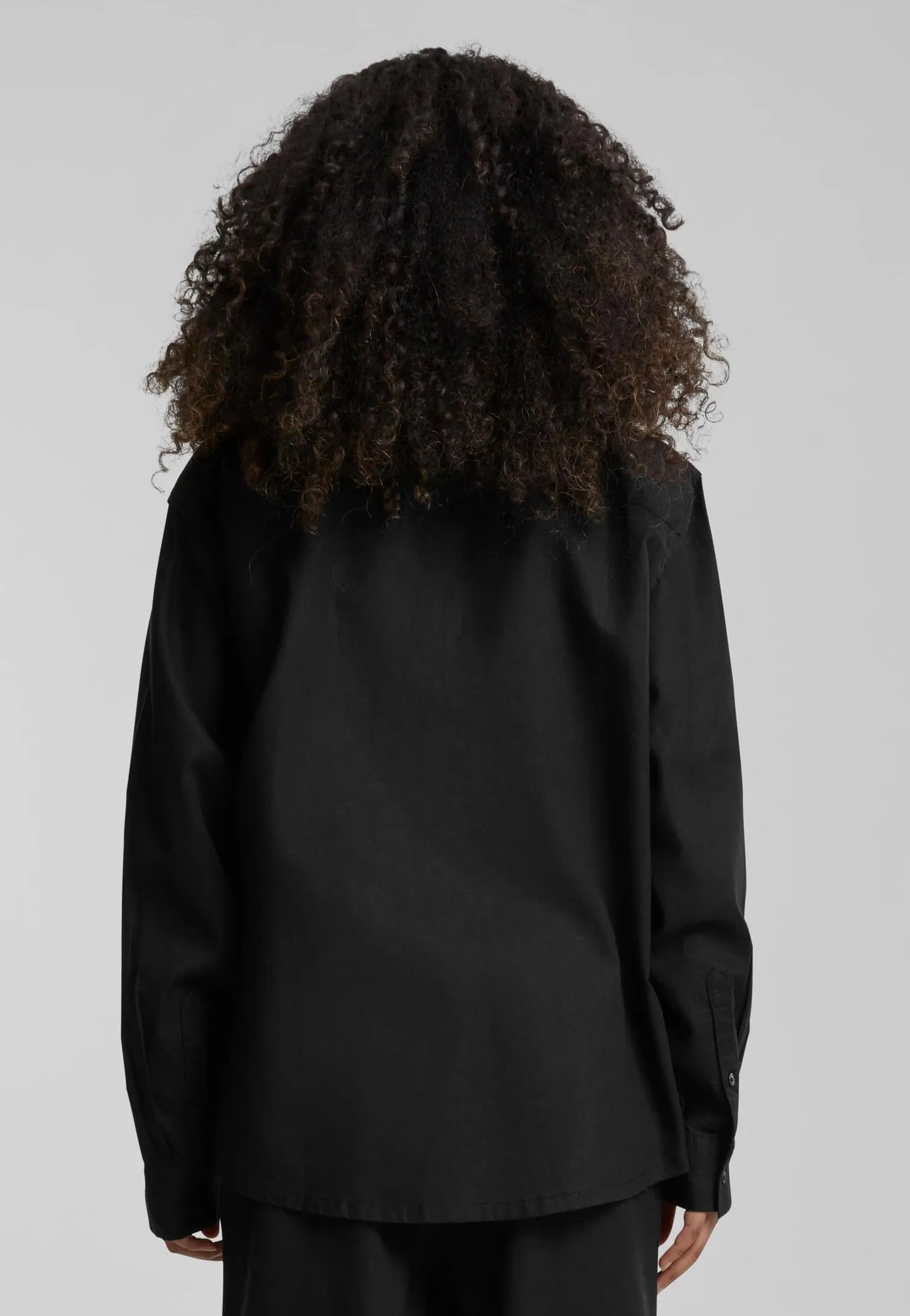 Urban Classics - Ladies Linen Mixed Oversized Black - Shirt