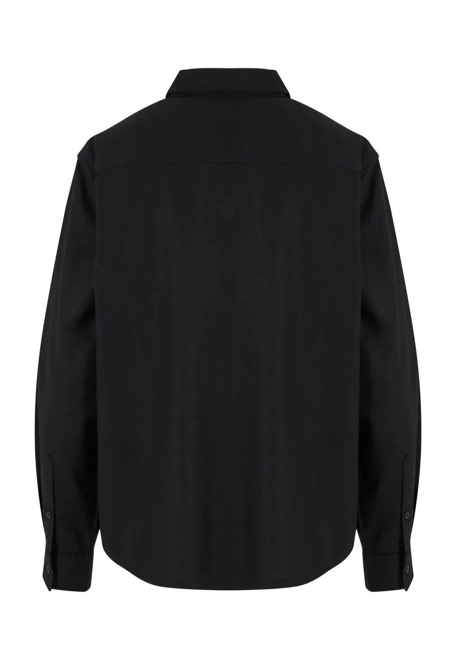 Urban Classics - Ladies Linen Mixed Oversized Black - Shirt