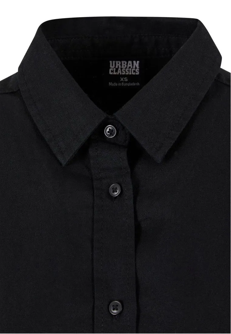 Urban Classics - Ladies Linen Mixed Oversized Black - Shirt