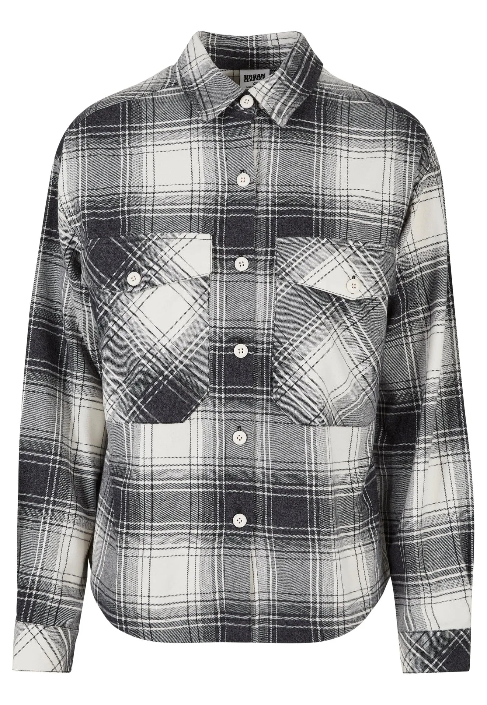 Urban Classics - Ladies Oversized Check Whitesand/Black - Shirt