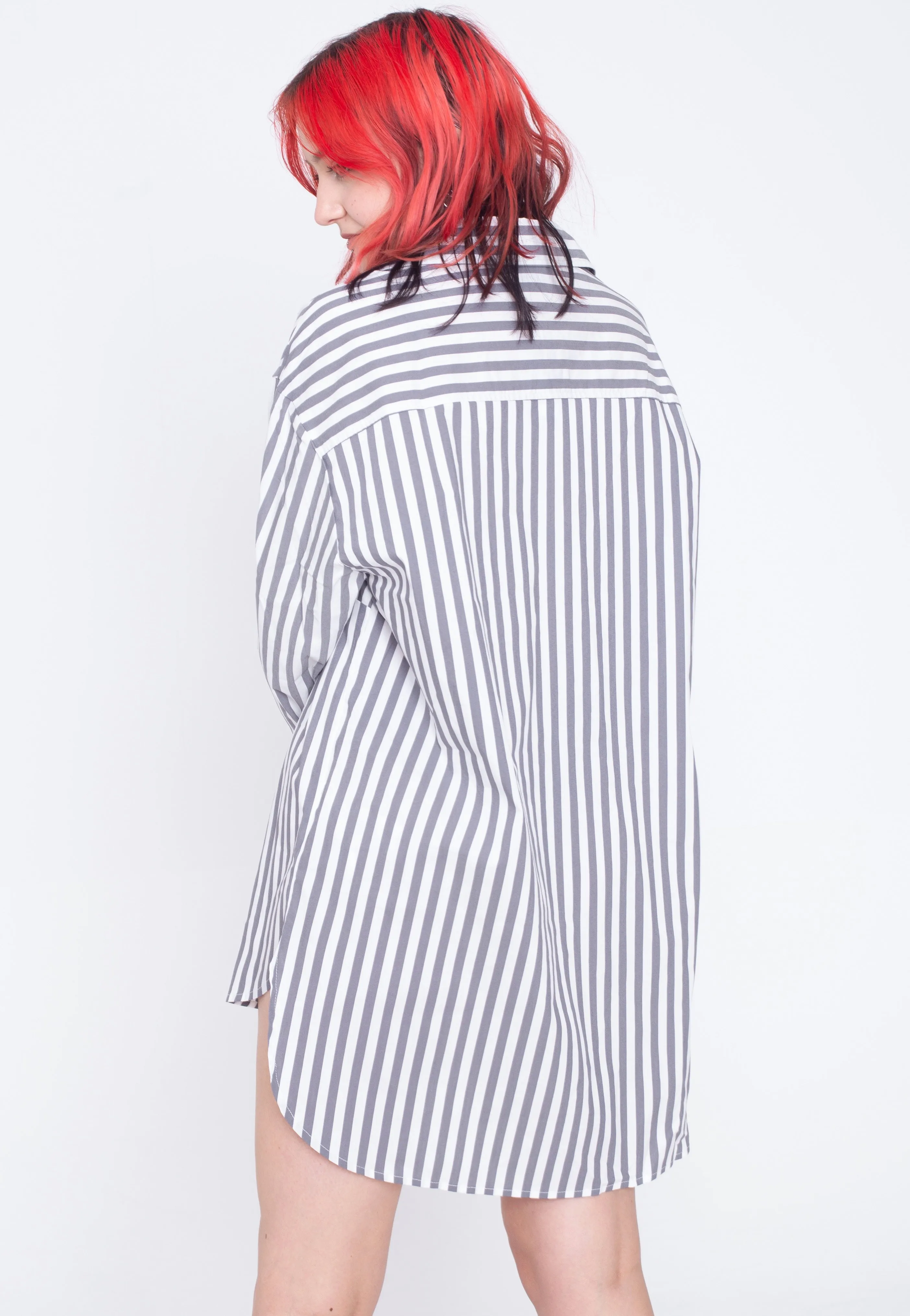 Urban Classics - Ladies Oversized Stripe White/Darkshadow - Shirt