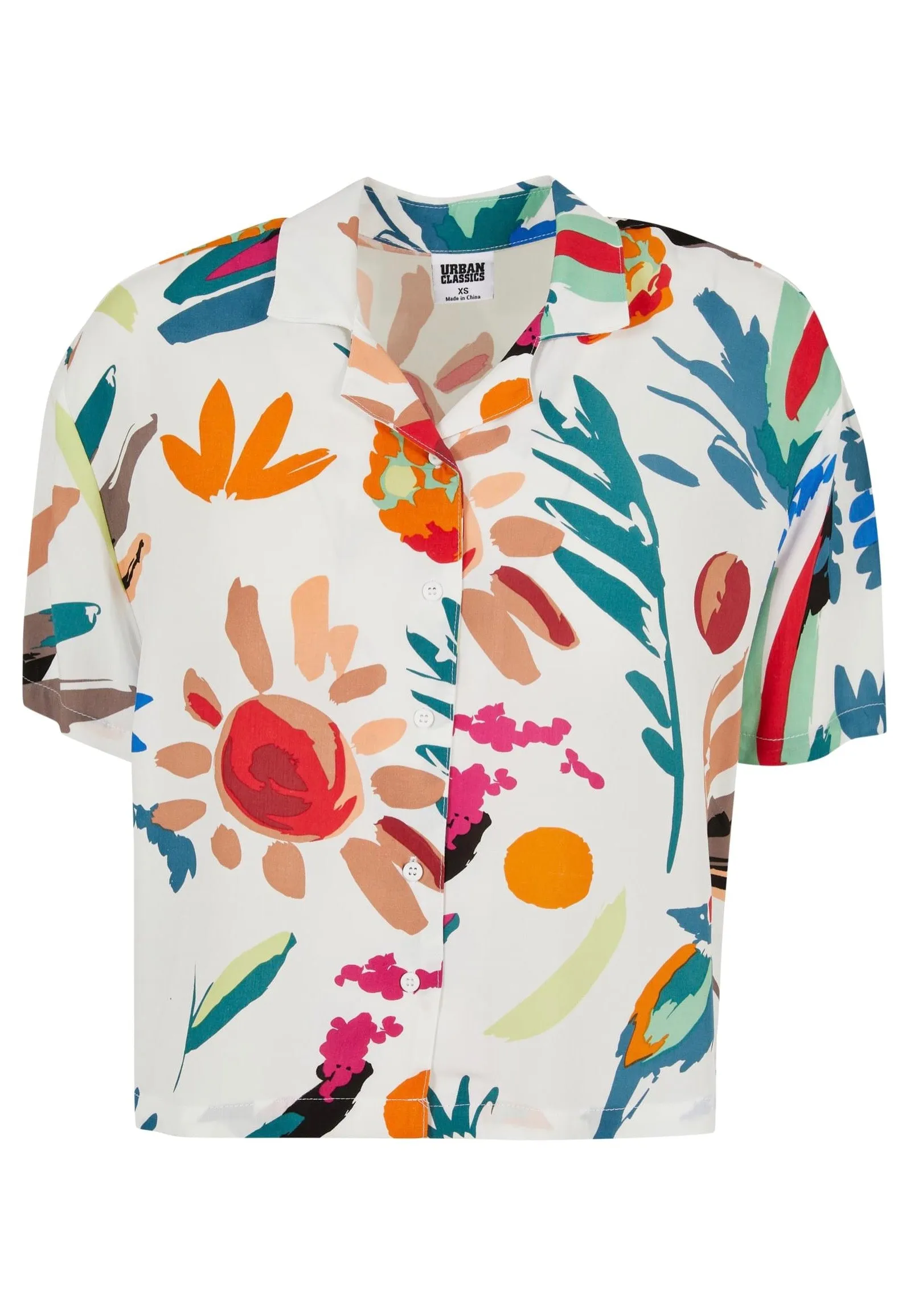 Urban Classics - Ladies Viscose Resort Whitesandfruity - Shirt