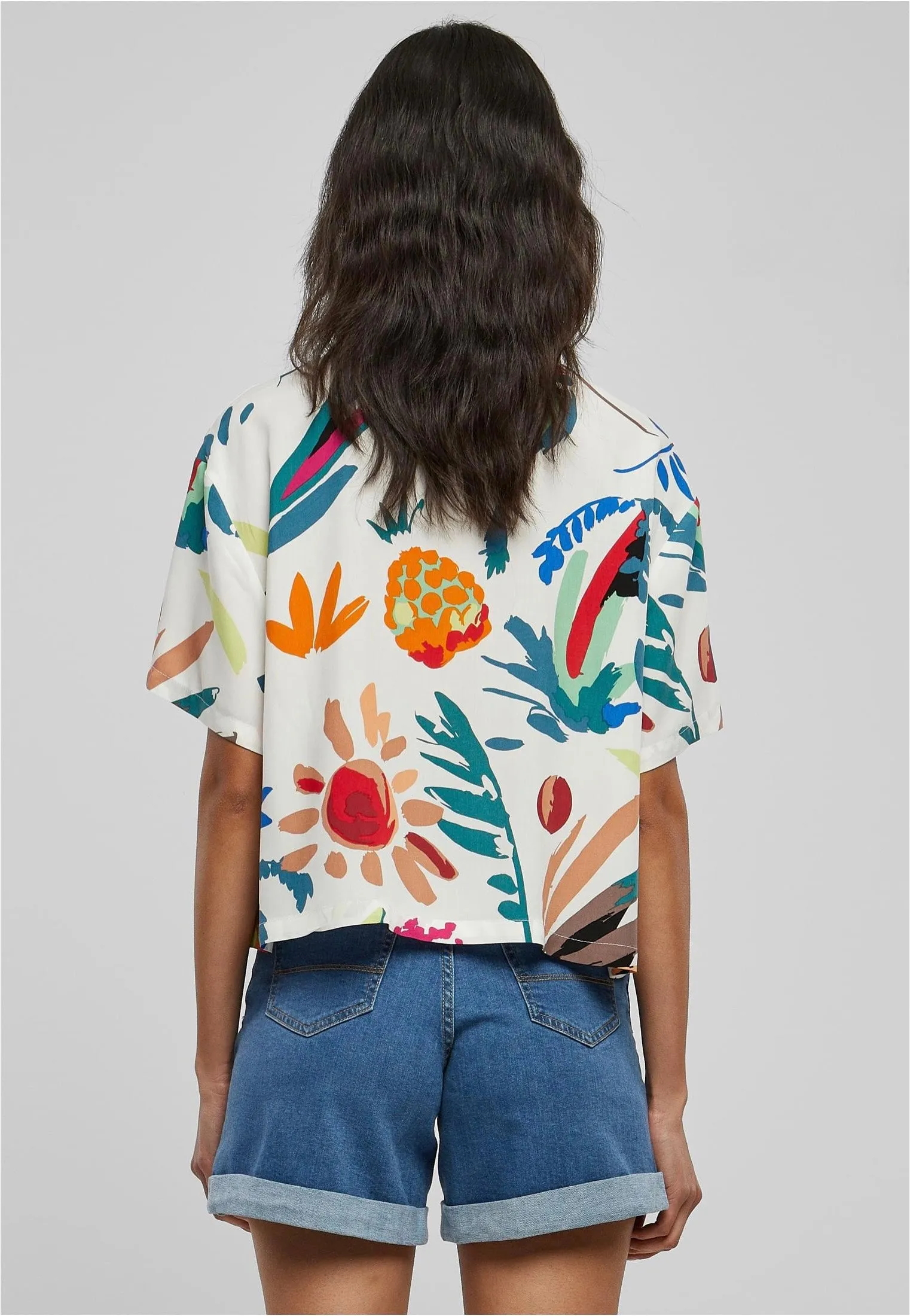 Urban Classics - Ladies Viscose Resort Whitesandfruity - Shirt